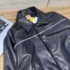 D122621联名款背面logo皮革校队夹克男女同款 商品缩略图3