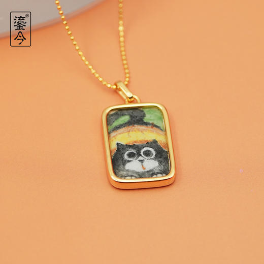 万物有灵·好奇喵系列画珐琅珠宝 商品图3