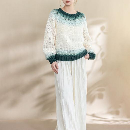 苏苏姐家叶纹育克毛衣手工DIY钩针衣服毛线团自制材料包 商品图1