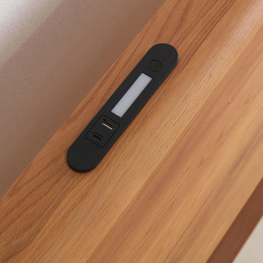 【家具】卧室实木床架带usb充电口收纳床悬浮床 宜木WP02 商品图3