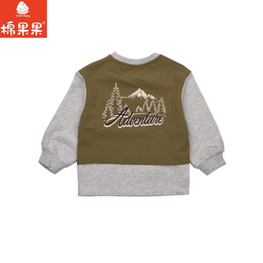 棉果果春季新品男童纯棉小线圈字母印花圆领套头卫衣M112180226156 商品图5