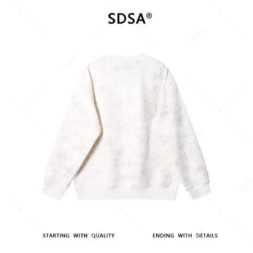 WY1554SDSA秋冬新款痞帅男装美式扎染满天星领印花字母圆领卫衣百搭时尚 商品图5