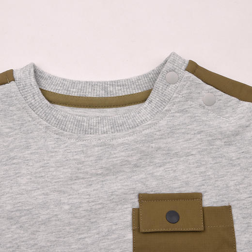 棉果果春季新品男童纯棉小线圈字母印花圆领套头卫衣M112180226156 商品图4