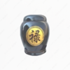手工拉坯五色泥（陶土）紫陶福寿小坛(镀金)骨灰坛骨灰盒骨灰罐 商品缩略图0