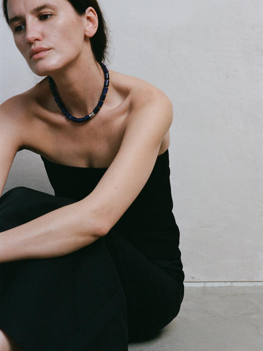 ABOAB｜Lapis Stacking Necklace [ 项链 银+青金石 ]【WITHIN THE HORIZON】 商品图1
