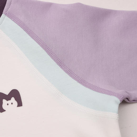 棉果果春季新品女童紫色拼接插肩长袖T恤M122140426118 商品图3