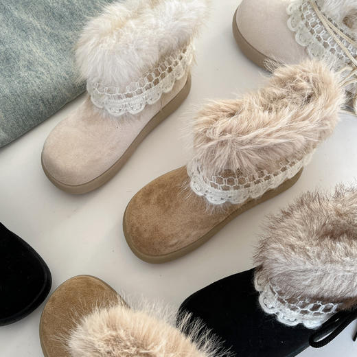 【YW】无忧购时尚雪地靴子女冬季厚底辣妹风中筒棉鞋短靴子3500M（截单后3-5天发货) 商品图3