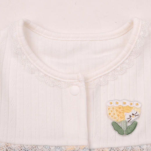 棉果果春季新品女童氨棉汗布纯棉小碎花爬衣假两件对开连体衣M122722226102 商品图4