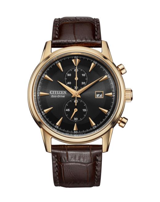 SH-CA7008-11E 西铁城Citizen 西铁城光动能正品商务正装计时日历皮带男士手表男表CA7008 商品图0