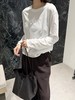 【秋冬精选】INS风慵懒感纯棉女秋季新款百搭宽松棉质长袖T恤 商品缩略图0