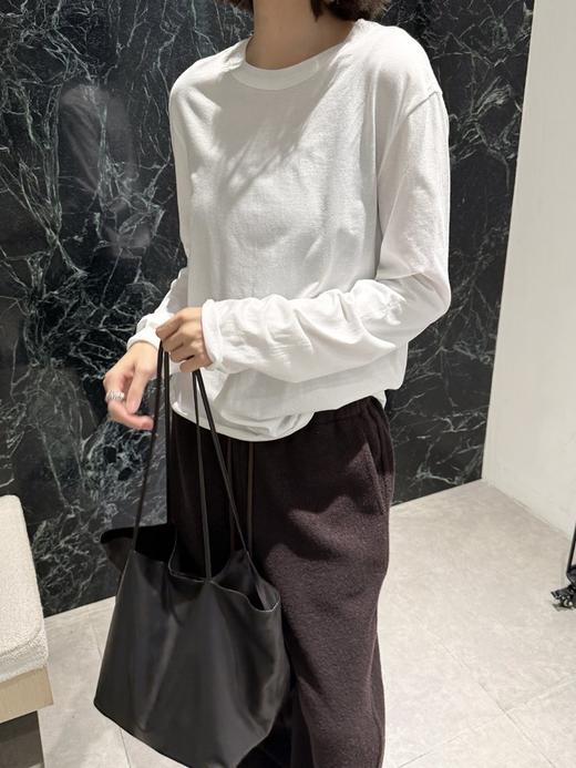 【秋冬精选】INS风慵懒感纯棉女秋季新款百搭宽松棉质长袖T恤 商品图0