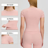 跃牌【欲动春风】系列 女夏云感瑜伽短袖透气速干户外跑步t恤健身上衣52242 商品缩略图1