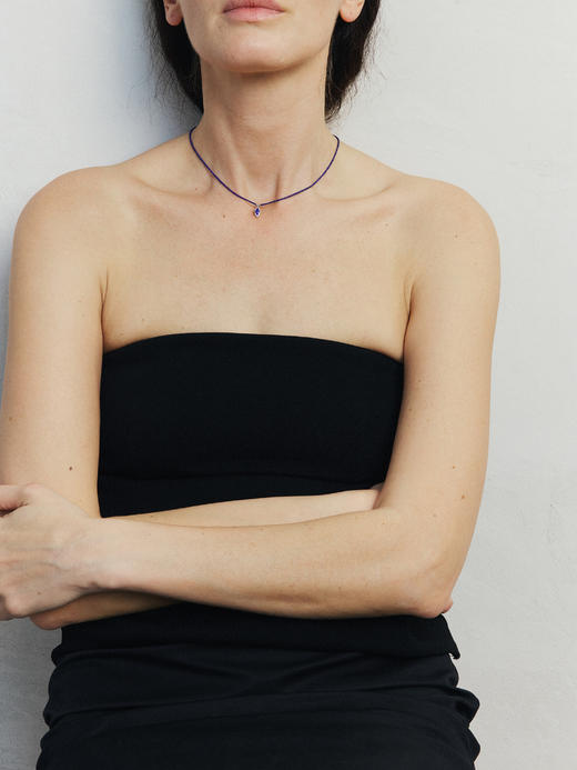 ABOAB｜Lapis Eye Pendant Necklace [ 项链 银+青金石  ]【WITHIN THE HORIZON】 商品图1