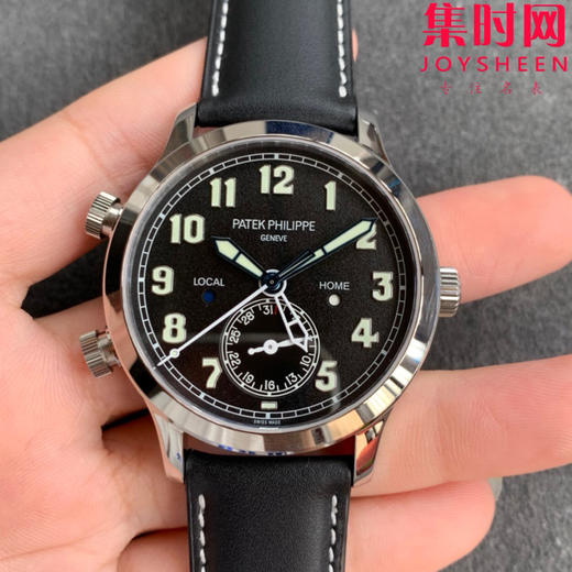 V2升级版 GR百达翡丽复杂功能时计5524系列 两地时区Calatrava飞行家旅行时间男士腕表 表径42mm 商品图0