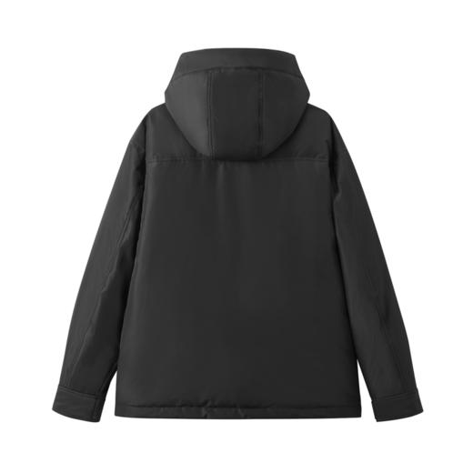 gxgjeans男装 黑色工装口袋设计保暖连帽羽绒服外套  冬季新品 商品图1