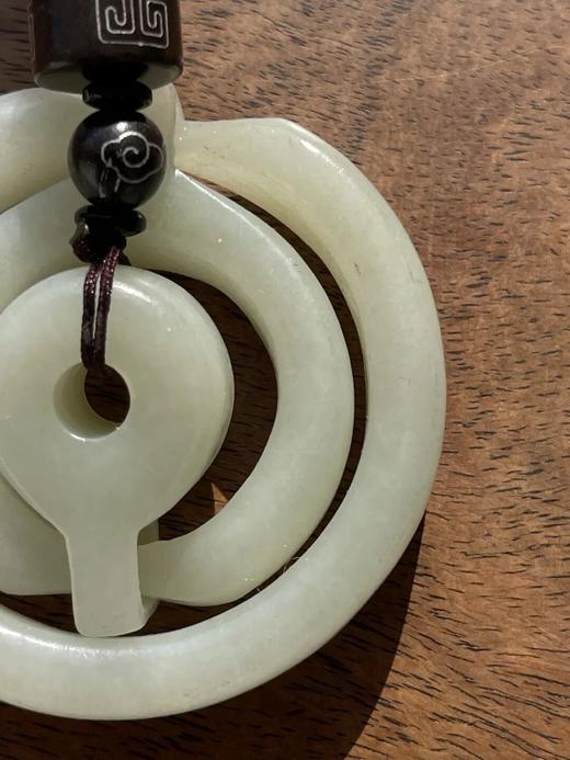 白玉活动三连环把玩吊坠，顺丰包邮 商品图13