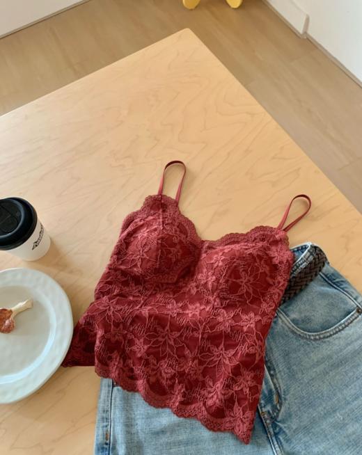 【69元2件，单拍不发】二合一高定蕾丝吊带，1件=吊带+文胸，穿出性感好身材，外露都高级！【3-5天发货】 商品图1