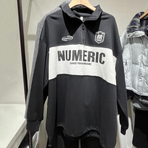 NC立领拉链撞色长袖卫衣50720（黑）秋季253012380321 商品图1