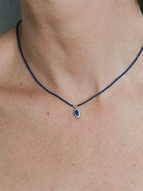 ABOAB｜Lapis Eye Pendant Necklace [ 项链 银+青金石  ]【WITHIN THE HORIZON】
