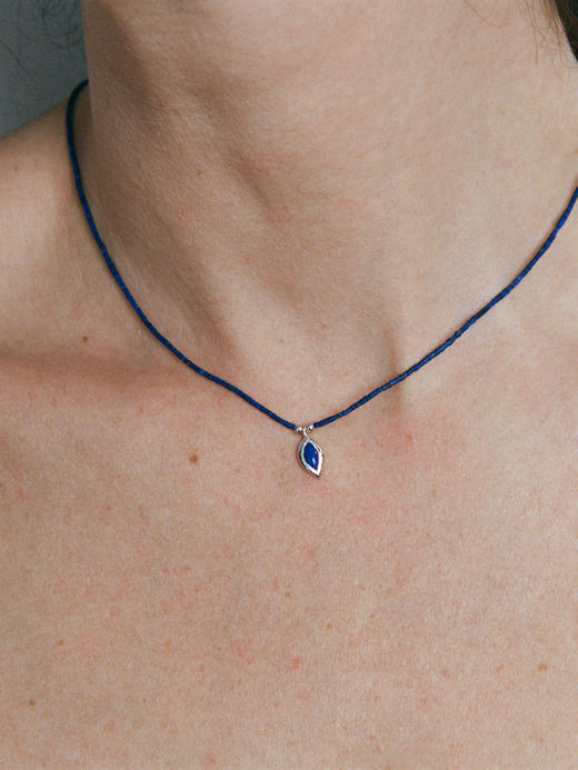 ABOAB｜Lapis Eye Pendant Necklace [ 项链 银+青金石  ]【WITHIN THE HORIZON】 商品图0