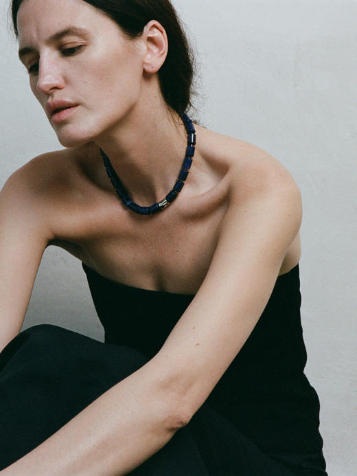ABOAB｜Lapis Stacking Necklace [ 项链 银+青金石 ]【WITHIN THE HORIZON】 商品图0
