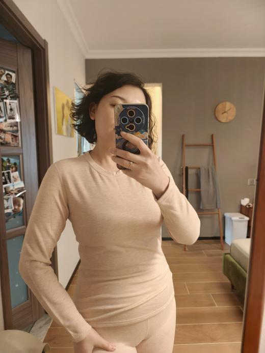 【德绒保暖衣】秋冬新款男女款双面德绒自发热保暖内衣套装羊毛蚕丝紧身加绒加厚秋衣秋裤 330克 商品图12