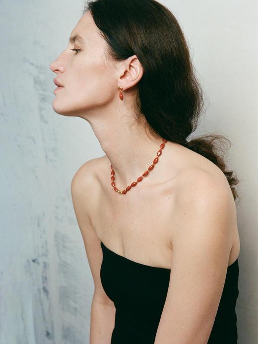 ABOAB｜Skipping Necklace [ 项链 金 +黑玛瑙 / 红石 ]【WITHIN THE HORIZON】 商品图6