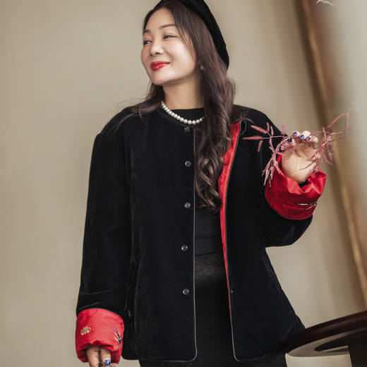 【林栖设计小店】嘉年鸿福|双面双穿棉衣恭王府联名2026早春新款外套女1961102 商品图5