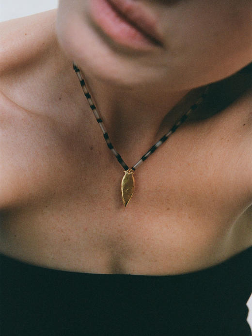 ABOAB｜Black N White Twin Birds Necklace [ 项链 银 / 金 +黑白玛瑙 ]【WITHIN THE HORIZON】 商品图2