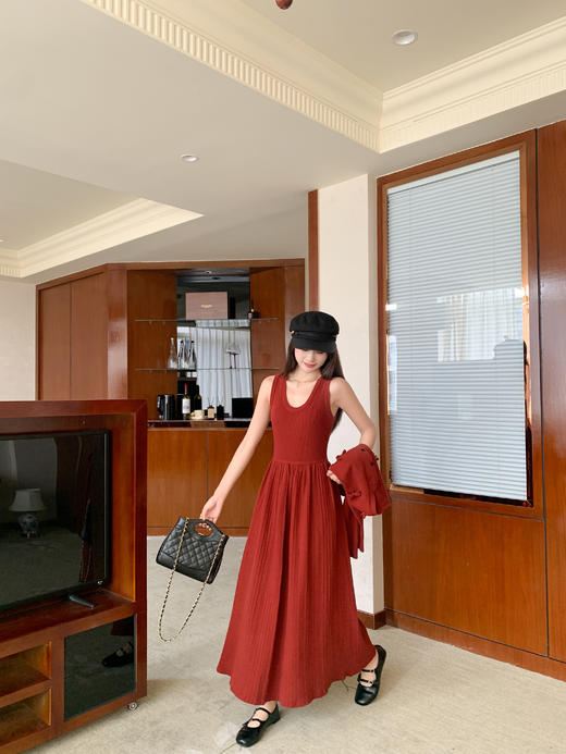 <曾小咸推荐>现货秒杀 ！微信超特价！韩系开衫+背心连衣裙套装 日常259.99 立减120 秒杀139.99！！ 商品图7