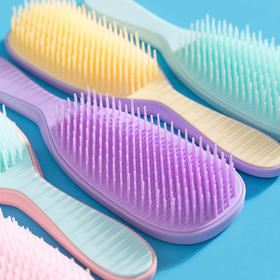 【一梳到底❗️长柄排骨梳网红】TPEE高弹性梳齿，抚平毛躁发质，按摩头皮，可拆卸设计，清理更方便，不打结蓬松按摩梳家用排骨梳美发顺发梳子QQ