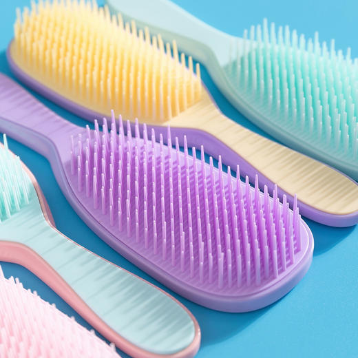 【可拆卸❗️弹力气垫梳】源自梳齿高弹材料，梳齿整体弹力可拆卸，气垫按摩不拉扯，抚顺直发不毛躁，不打结蓬松按摩梳家用排骨梳美发顺发梳子QQ 商品图2
