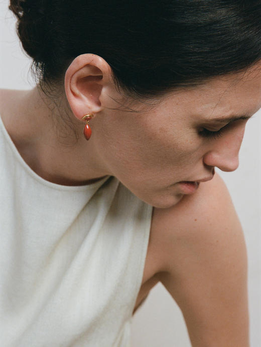 ABOAB｜Dual Eyes Earrings (Red Jasper) [ 耳环  金红石 ]【WITHIN THE HORIZON】 商品图0