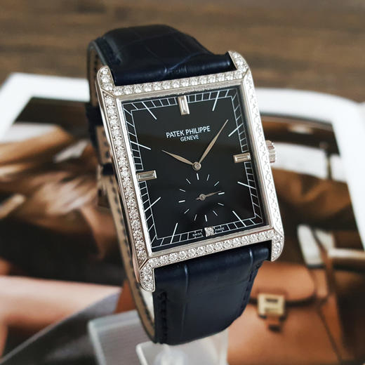 【95新】PATEK PHILIPPE 百达翡丽5112G手动机械机芯30*43MM（含表耳 男款）GONDOLO系列18K白金/镶嵌钻石表圈101225TJ20 商品图2