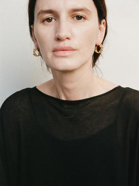 ABOAB｜U Pattern Hoops (Large) Earrings   [ 耳环 银 / 金 ]【WITHIN THE HORIZON】