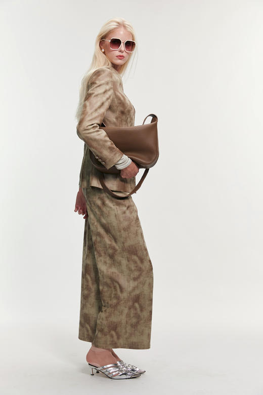 SAFICOO 职场干练 百搭窄版H型阔腿裤 商品图1