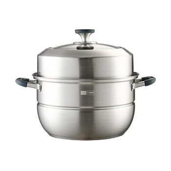 京东京造 蒸锅 大容量304不锈钢汤锅加厚炖蒸煮燃气灶家用 双层30cm /厨具 /烹饪锅具 /蒸锅 商品图6