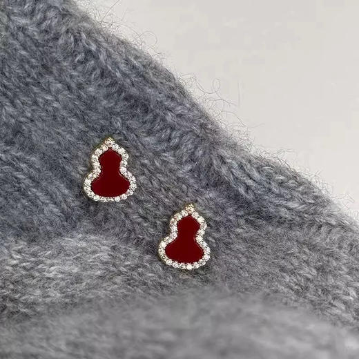 安可拉红葫芦福禄吉祥银针耳环-纪念日百货门店同款168646112 商品图3