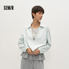 森柔|商场同款森马卫衣女春短款宽松翻领假两件条纹2026新款上衣 商品缩略图1