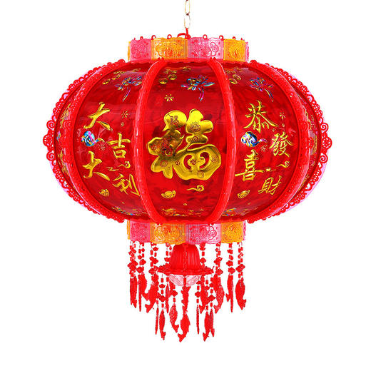 【七彩旋转走马灯笼】新年灯笼LED阳台挂饰灯笼 结婚春节喜庆宫灯  商品图4