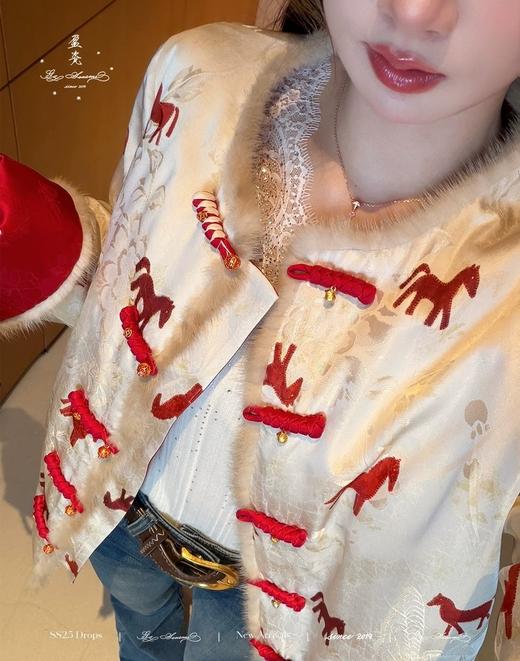 开运战袍两面穿小马提花羽绒服 商品图2
