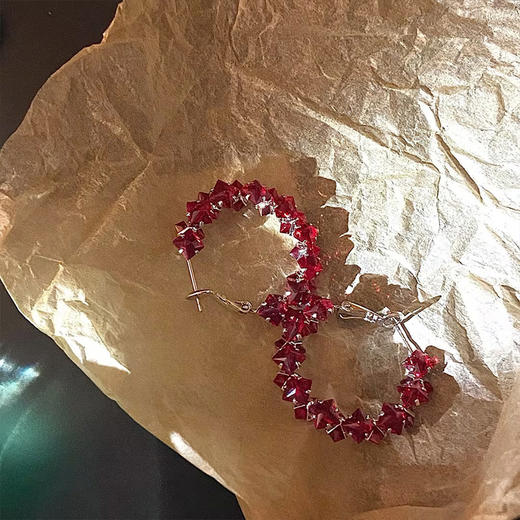 红色银针耳圈-纪念日百货门店同款168645857 商品图4