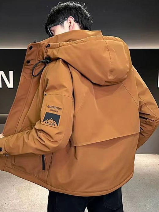 【优质鸭绒防风防水❗️亲肤舒适耐磨抗皱】男士防寒服冬季新款加厚保暖冬装美式休闲白鸭绒连帽外套男。jb 商品图3