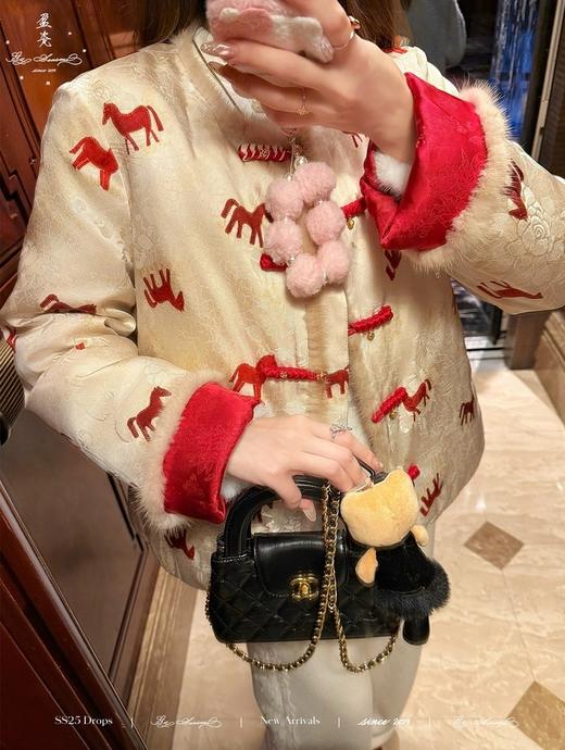 开运战袍两面穿小马提花羽绒服 商品图1