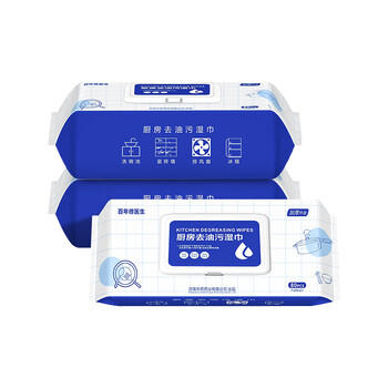 百年修医生厨房湿巾纸80片*3包（240片） 厨房清洁去油去污擦吸油烟机湿纸巾 /家庭清洁/纸品 /清洁纸品 /厨房纸巾 商品图3