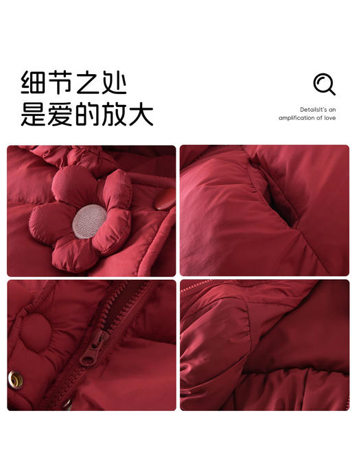 【蓬松又轻盈❗️安心无异味】秋冬新款新国标婴幼儿A类女亲肤舒适软糯萌90白鸭绒安心绒羽绒服。jb 商品图3