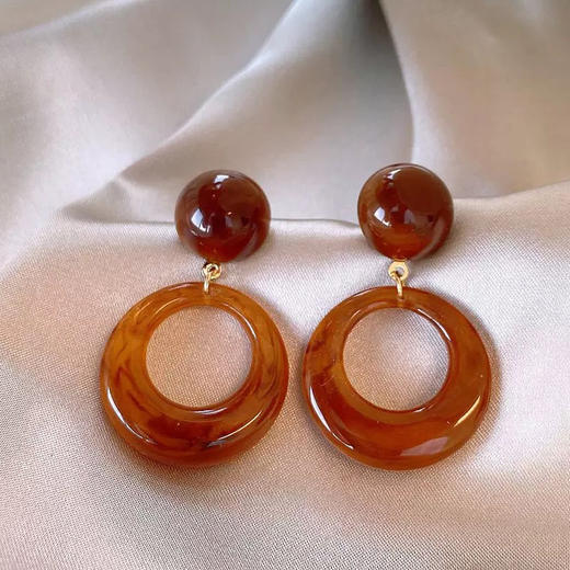 美拉德琥珀系银针耳环-纪念日百货门店同款168197628 商品图3