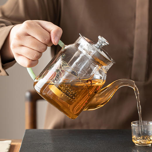 微哲明丨柿柿如意 LF系列 方型壶 玻璃煮茶壶  煮水壶 高硼硅玻璃 单壶 商品图1