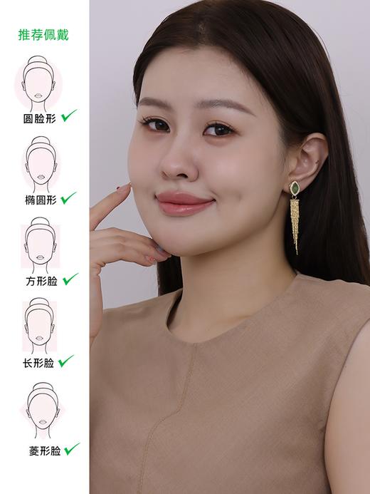 【挚友限定】两戴款-18k金钻石猫眼碧玉耳夹 商品图1