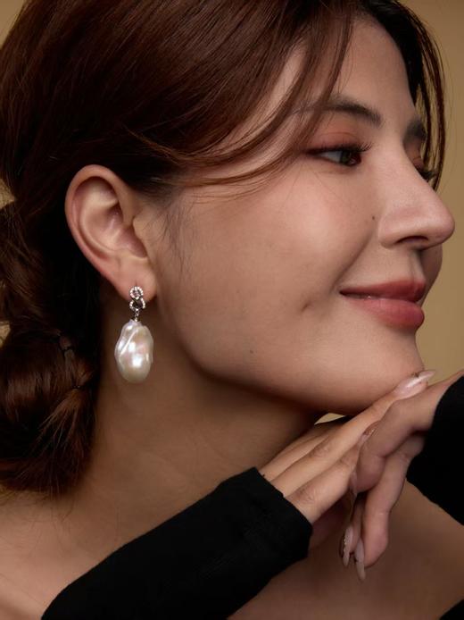 Manreya玛芮雅“月石之迷”巴洛克珍珠银925耳坠 商品图1